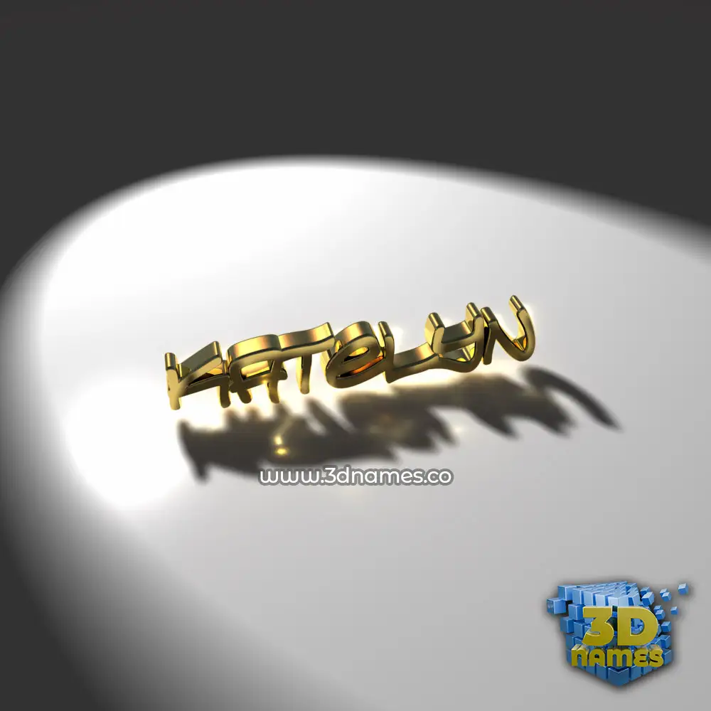 katelyn in Gold Shine style - 3D name wallpaper