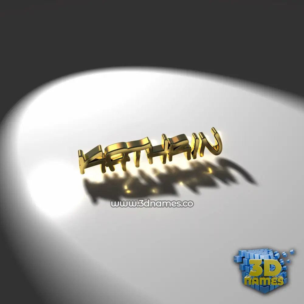kathrin in Gold Shine style - 3D name wallpaper
