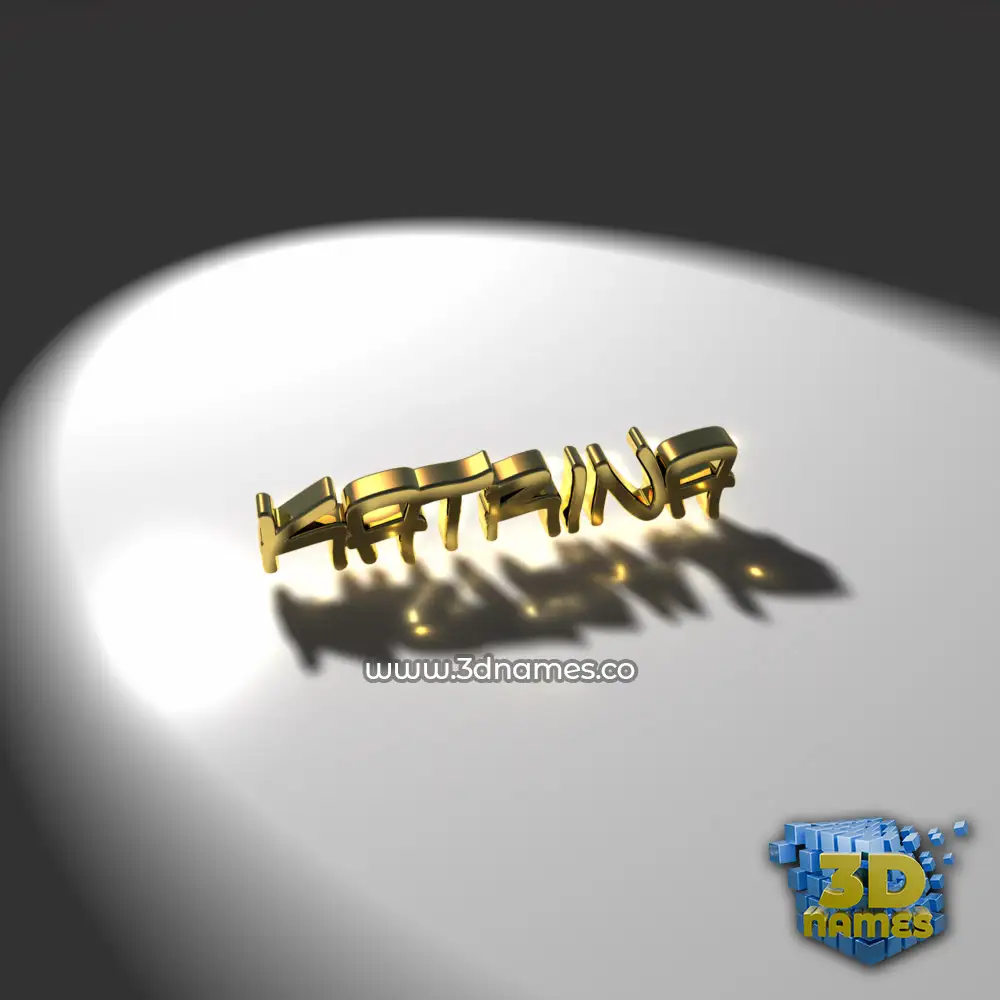 katrina in Gold Shine style - 3D name wallpaper