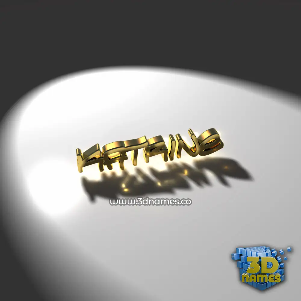 katrine in Gold Shine style - 3D name wallpaper