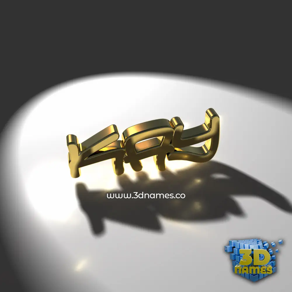 kay in Gold Shine style - 3D name wallpaper