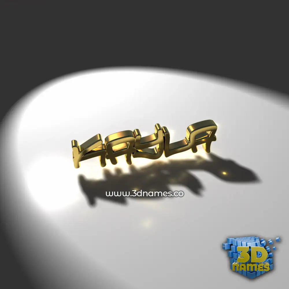 kayla in Gold Shine style - 3D name wallpaper