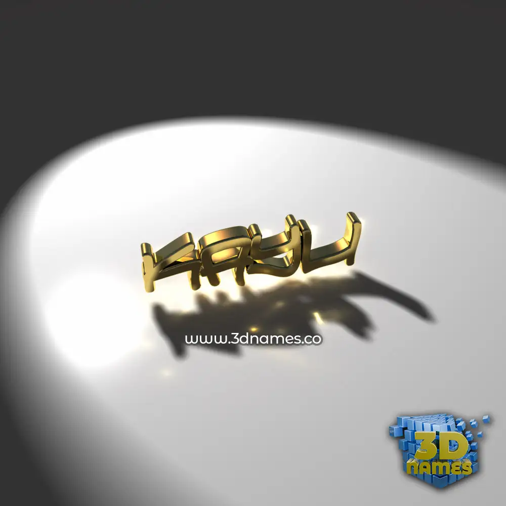 kayli in Gold Shine style - 3D name wallpaper