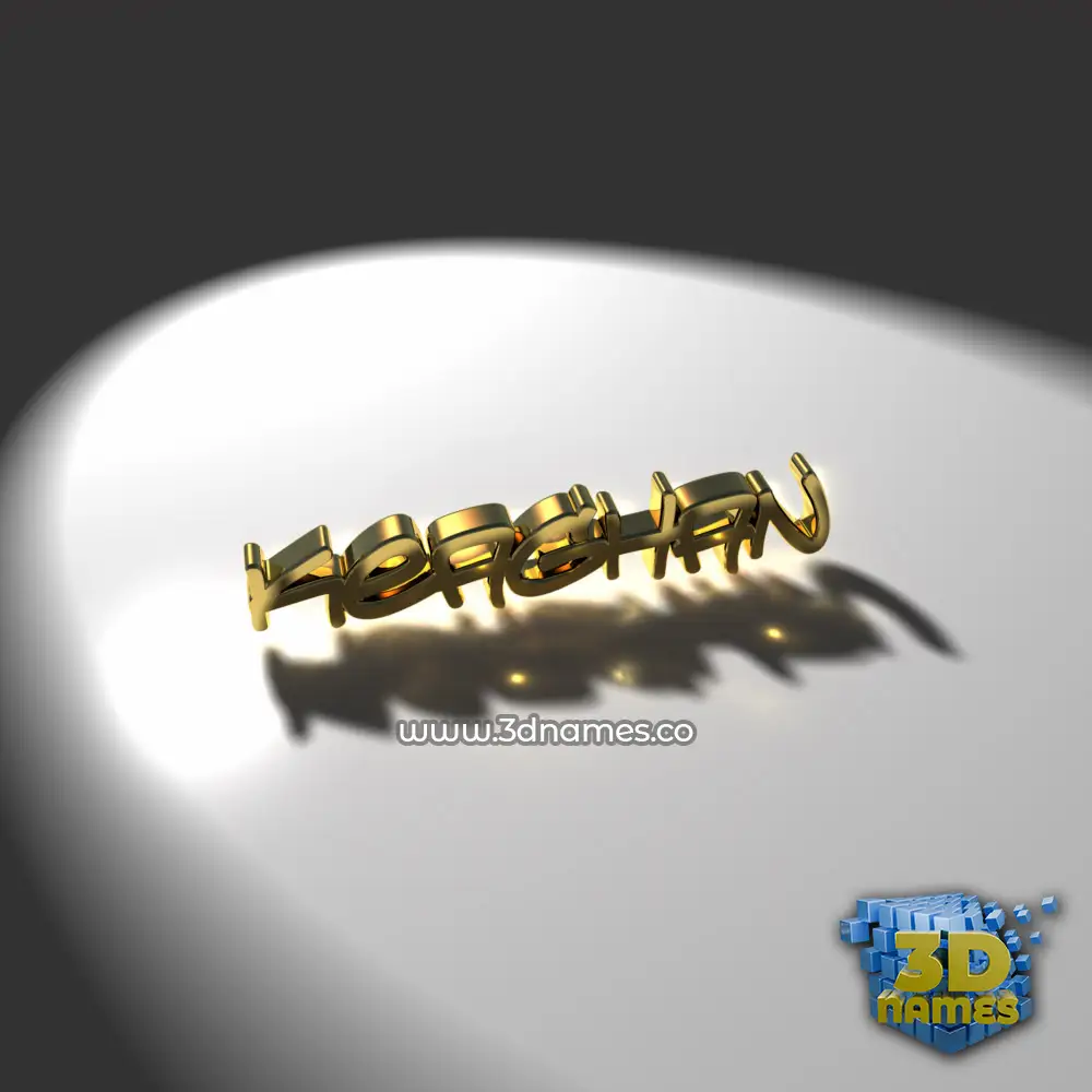 keaghan in Gold Shine style - 3D name wallpaper