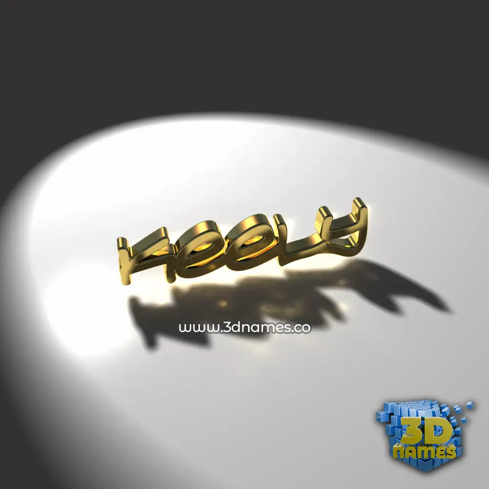 keely in Gold Shine style - 3D name wallpaper