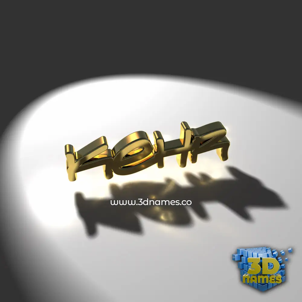 kehr in Gold Shine style - 3D name wallpaper