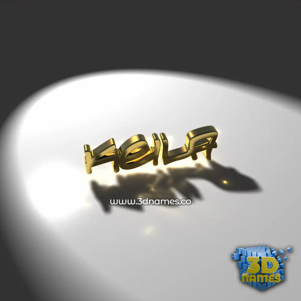 keila in Gold Shine style - 3D name wallpaper