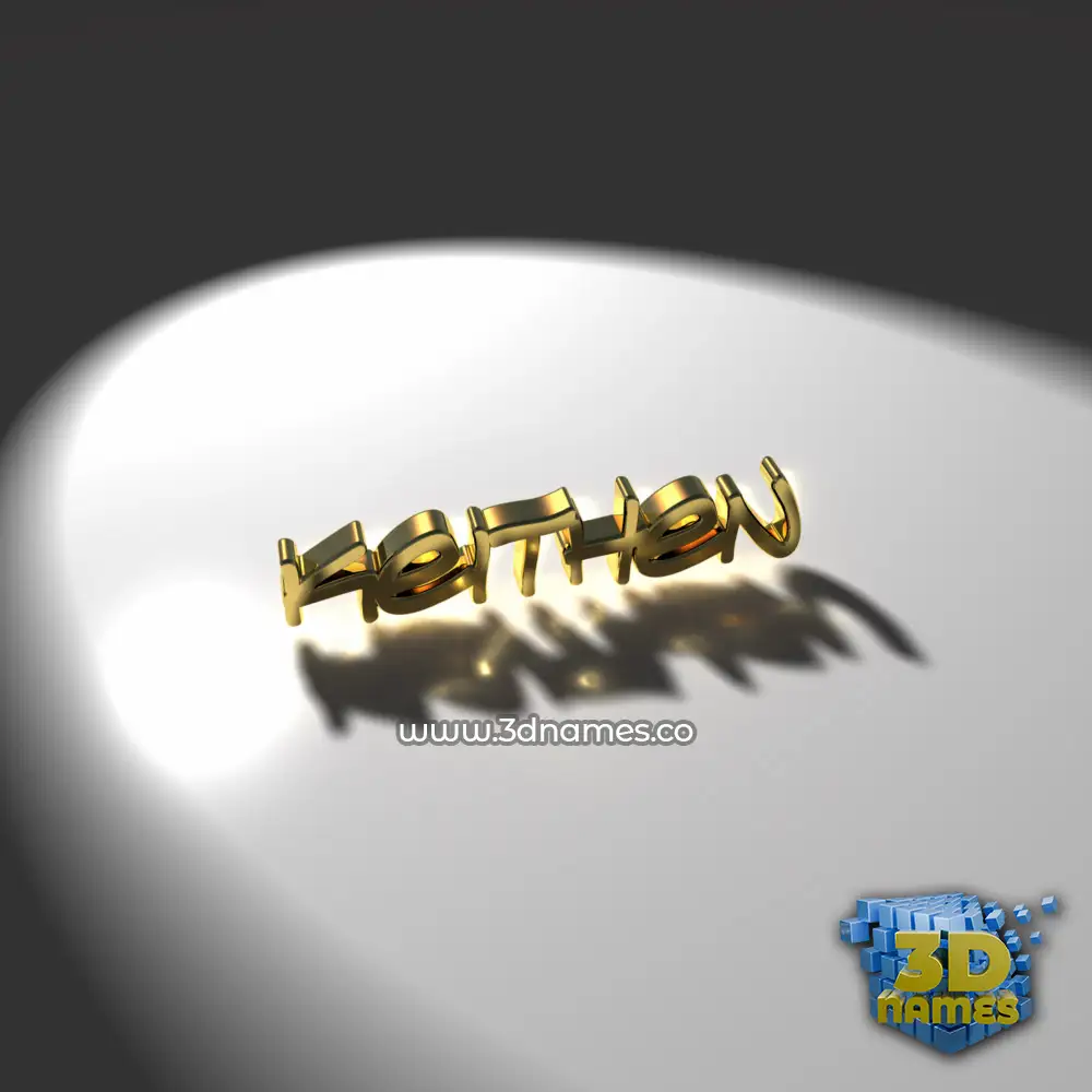 keithen in Gold Shine style - 3D name wallpaper