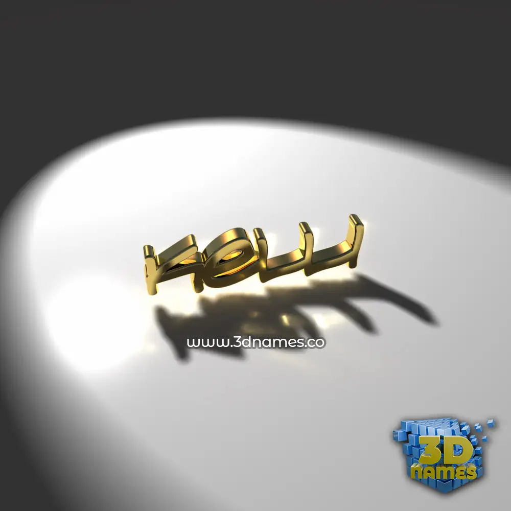kelli in Gold Shine style - 3D name wallpaper