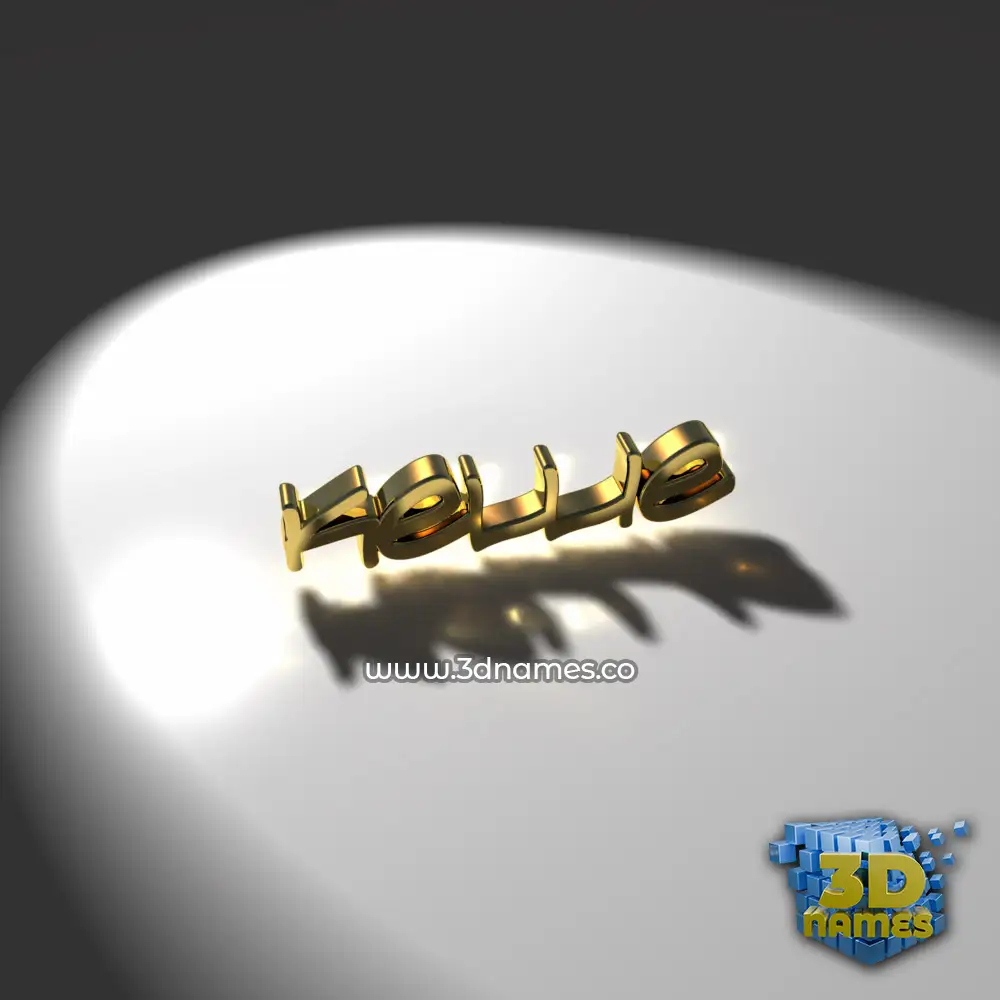 kellie in Gold Shine style - 3D name wallpaper