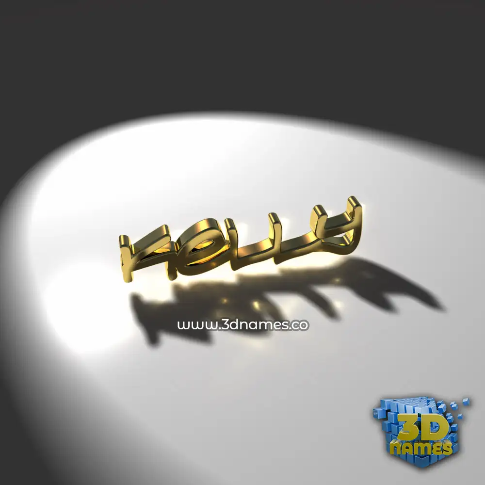 kelly in Gold Shine style - 3D name wallpaper