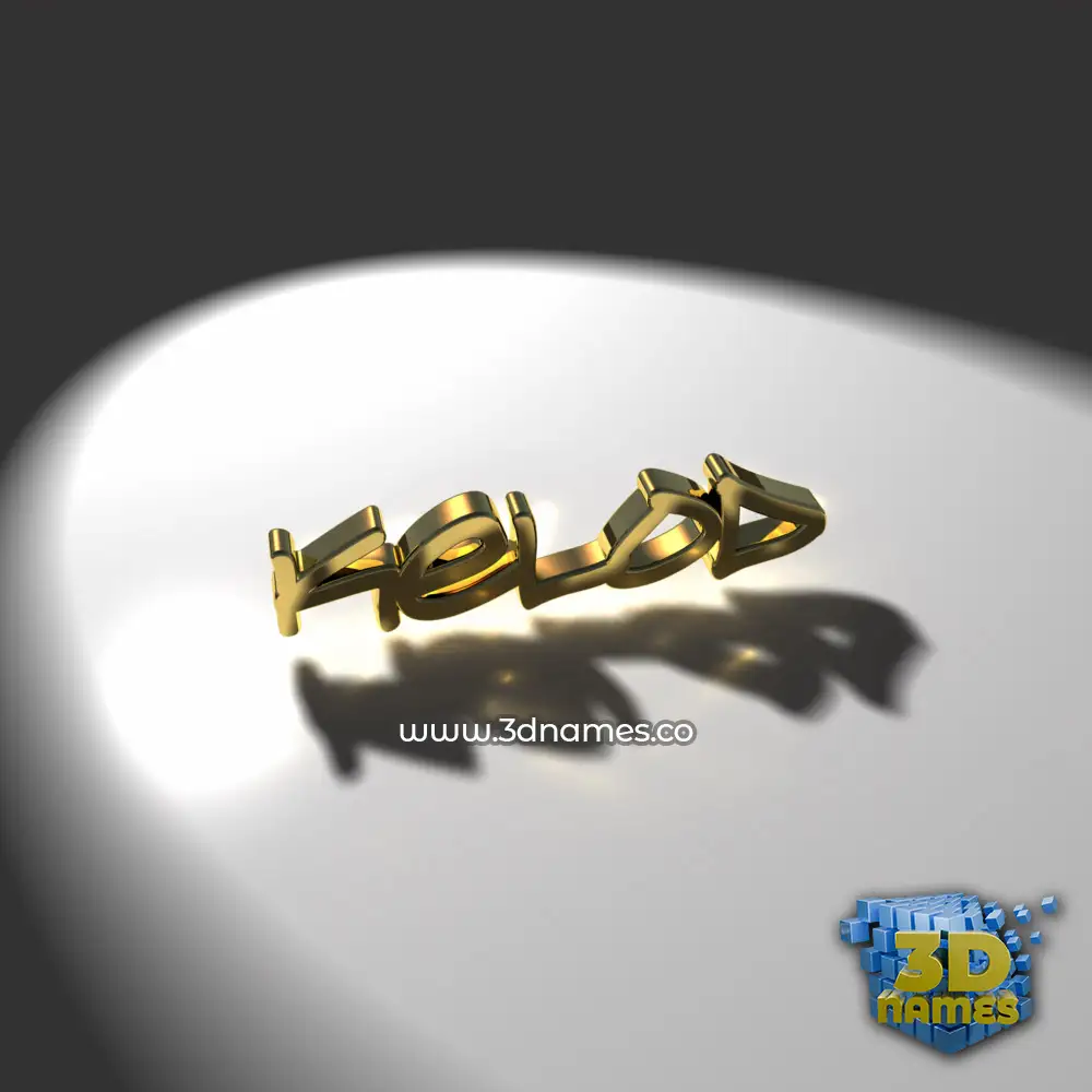 kelod in Gold Shine style - 3D name wallpaper