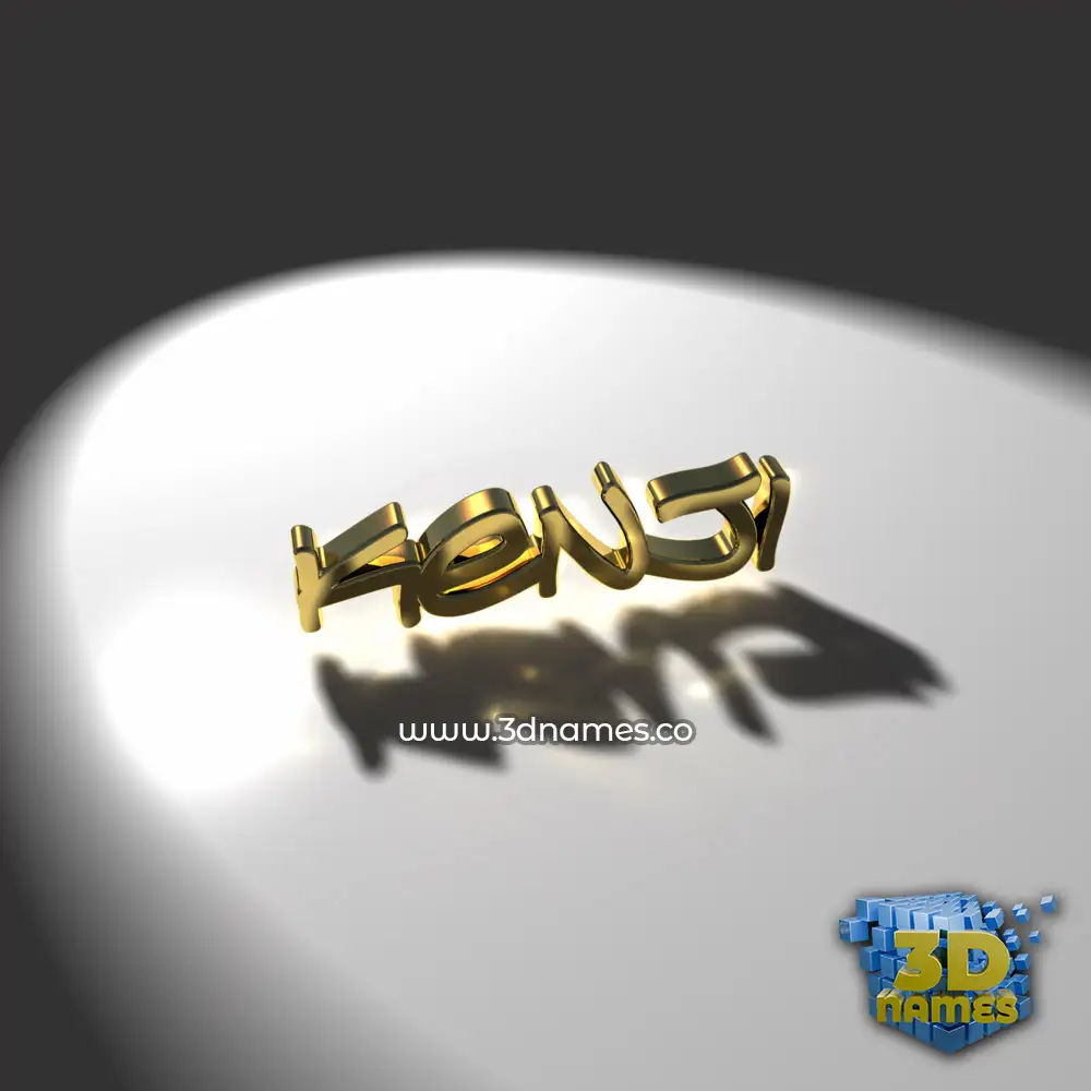 kenji in Gold Shine style - 3D name wallpaper