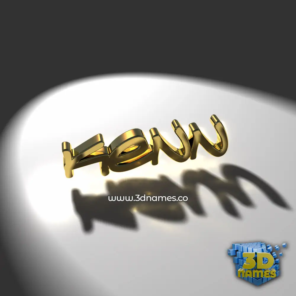 kenn in Gold Shine style - 3D name wallpaper