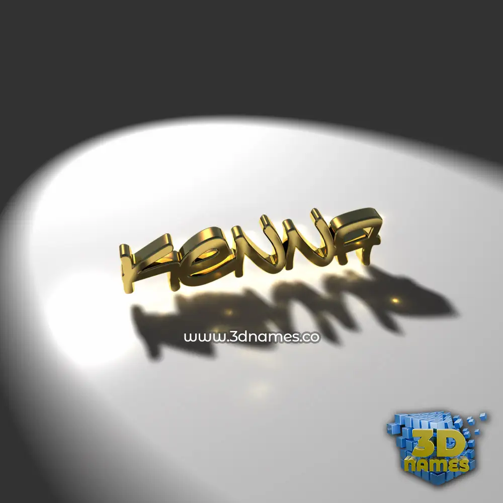 kenna in Gold Shine style - 3D name wallpaper