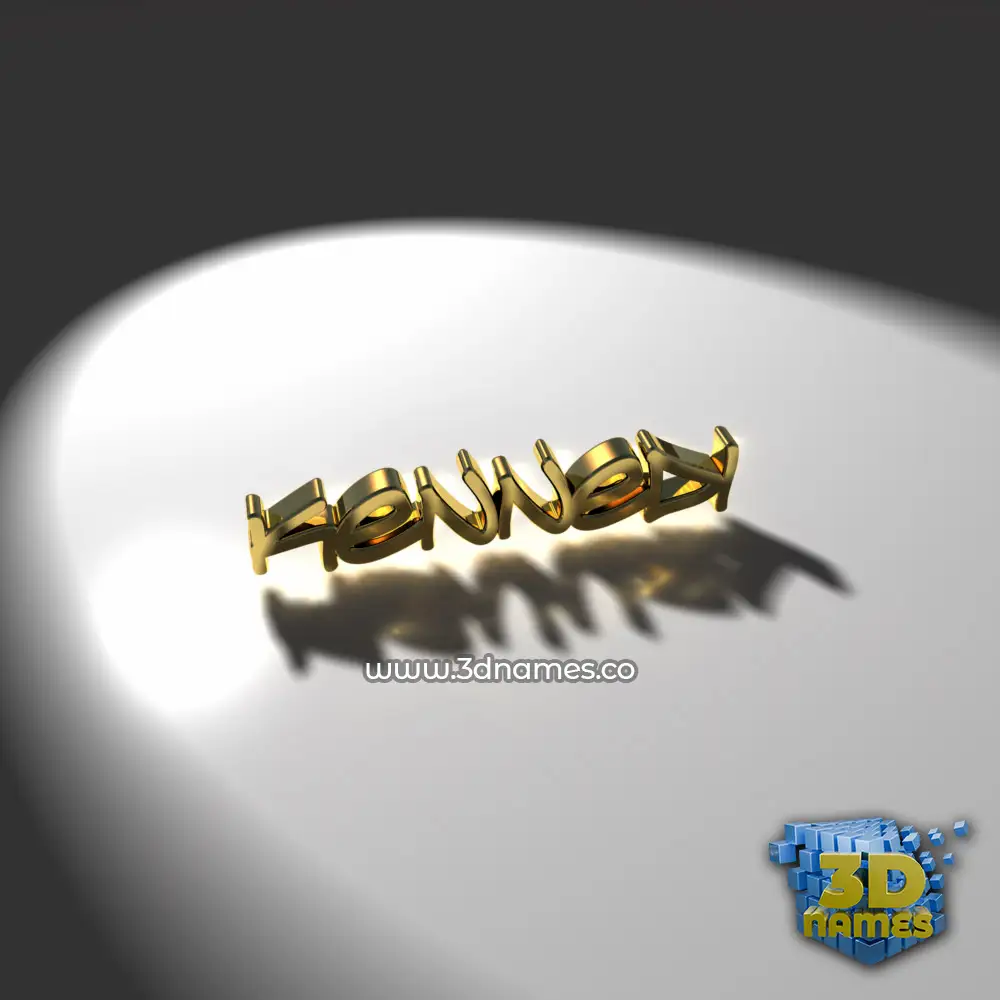 kennedi in Gold Shine style - 3D name wallpaper