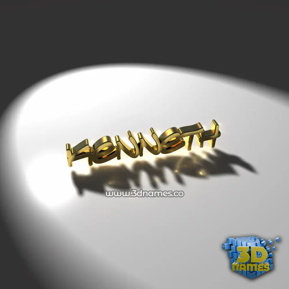 kenneth in Gold Shine style - 3D name wallpaper