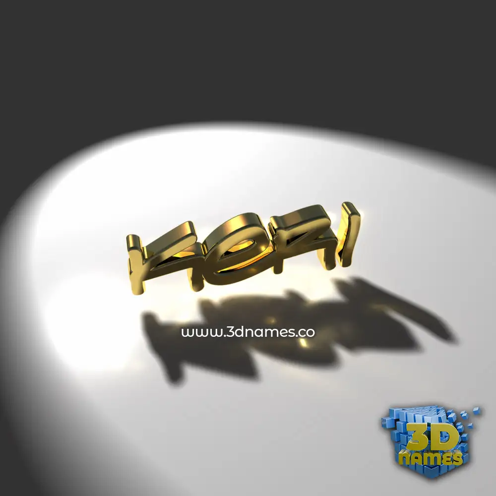 keri in Gold Shine style - 3D name wallpaper