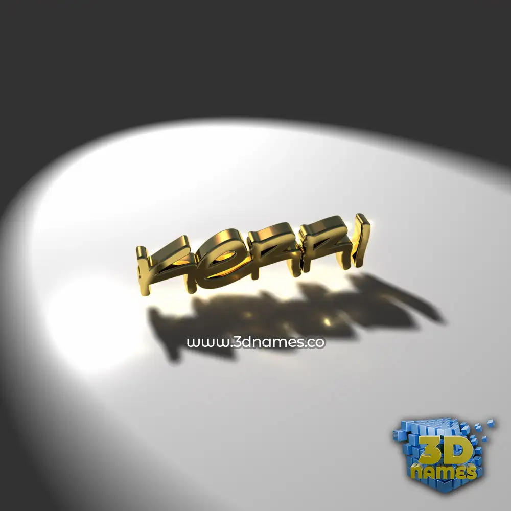 kerri in Gold Shine style - 3D name wallpaper
