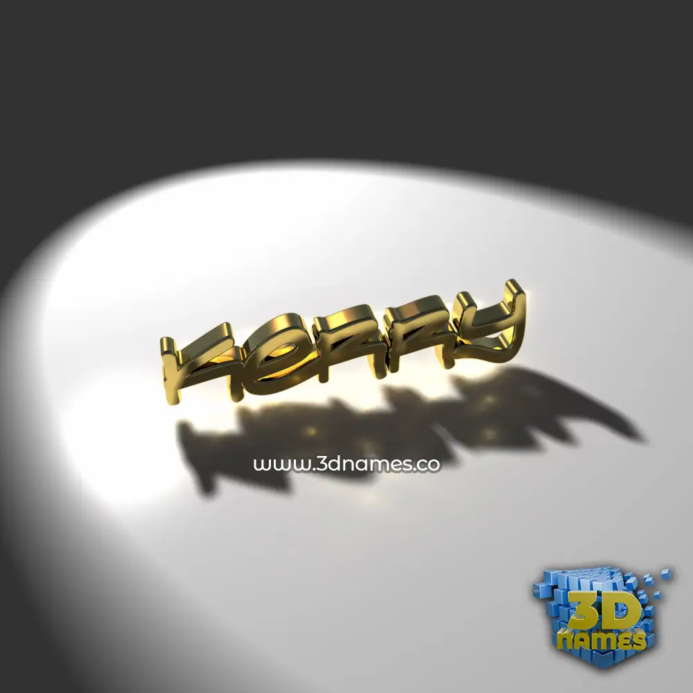 kerry in Gold Shine style - 3D name wallpaper