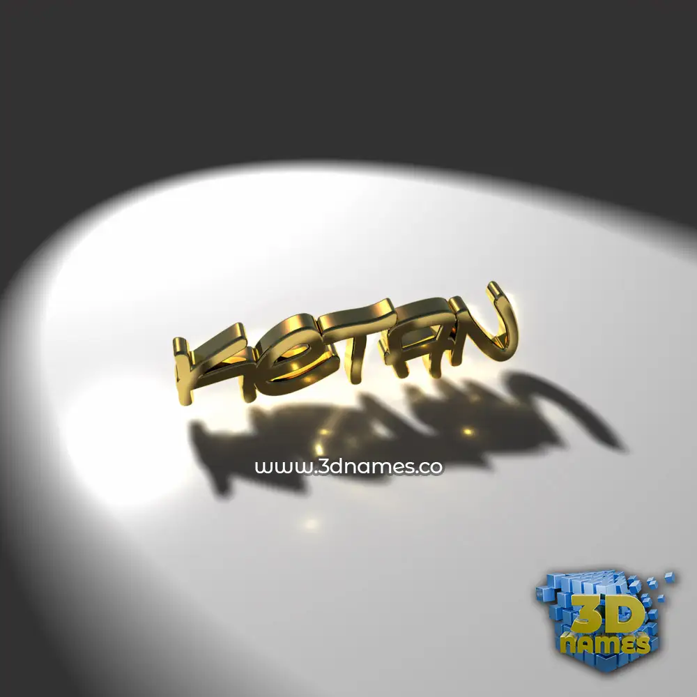 ketan in Gold Shine style - 3D name wallpaper