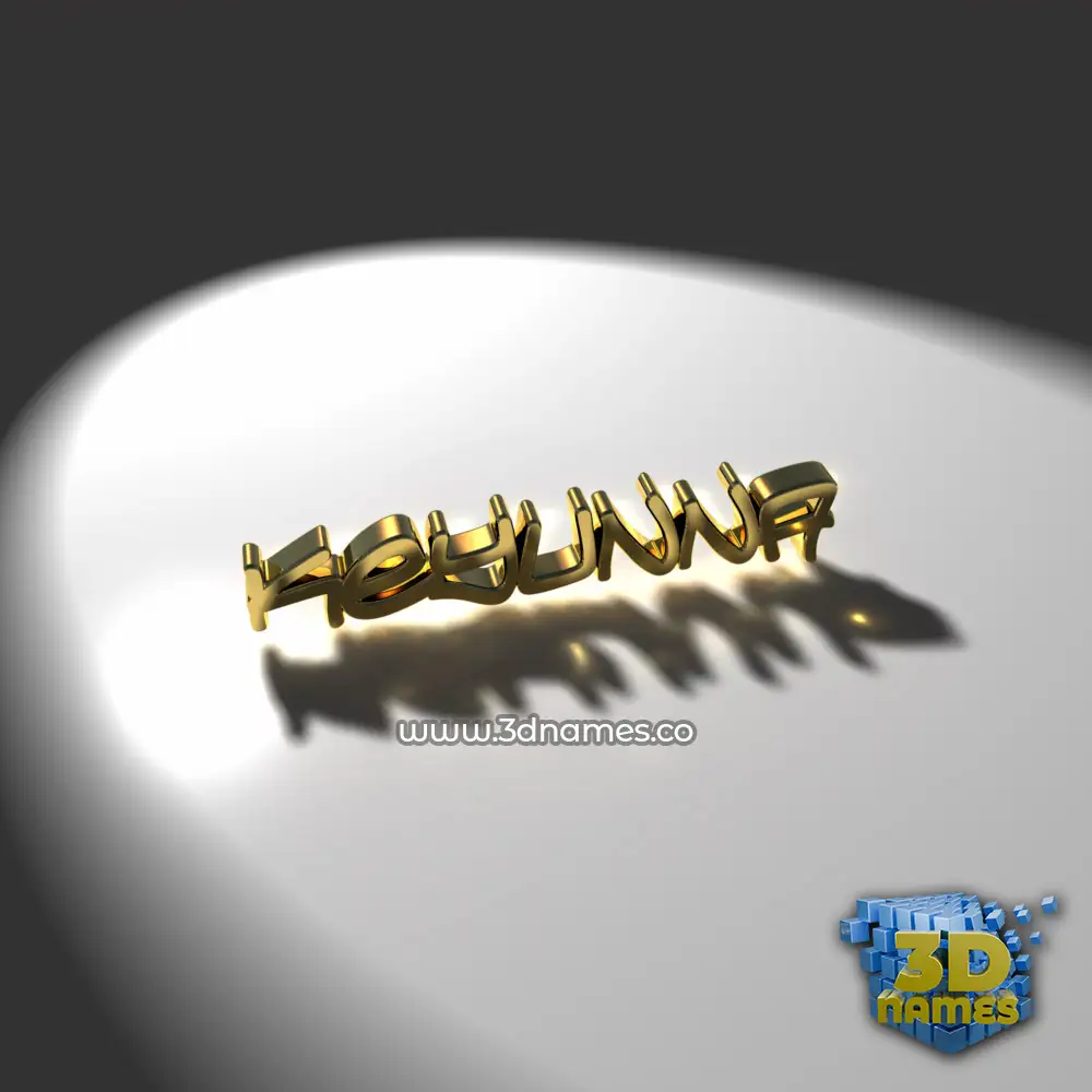keyunna in Gold Shine style - 3D name wallpaper
