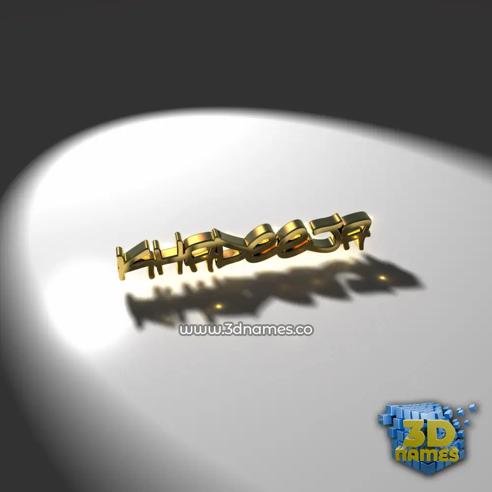 khadeeja in Gold Shine style - 3D name wallpaper