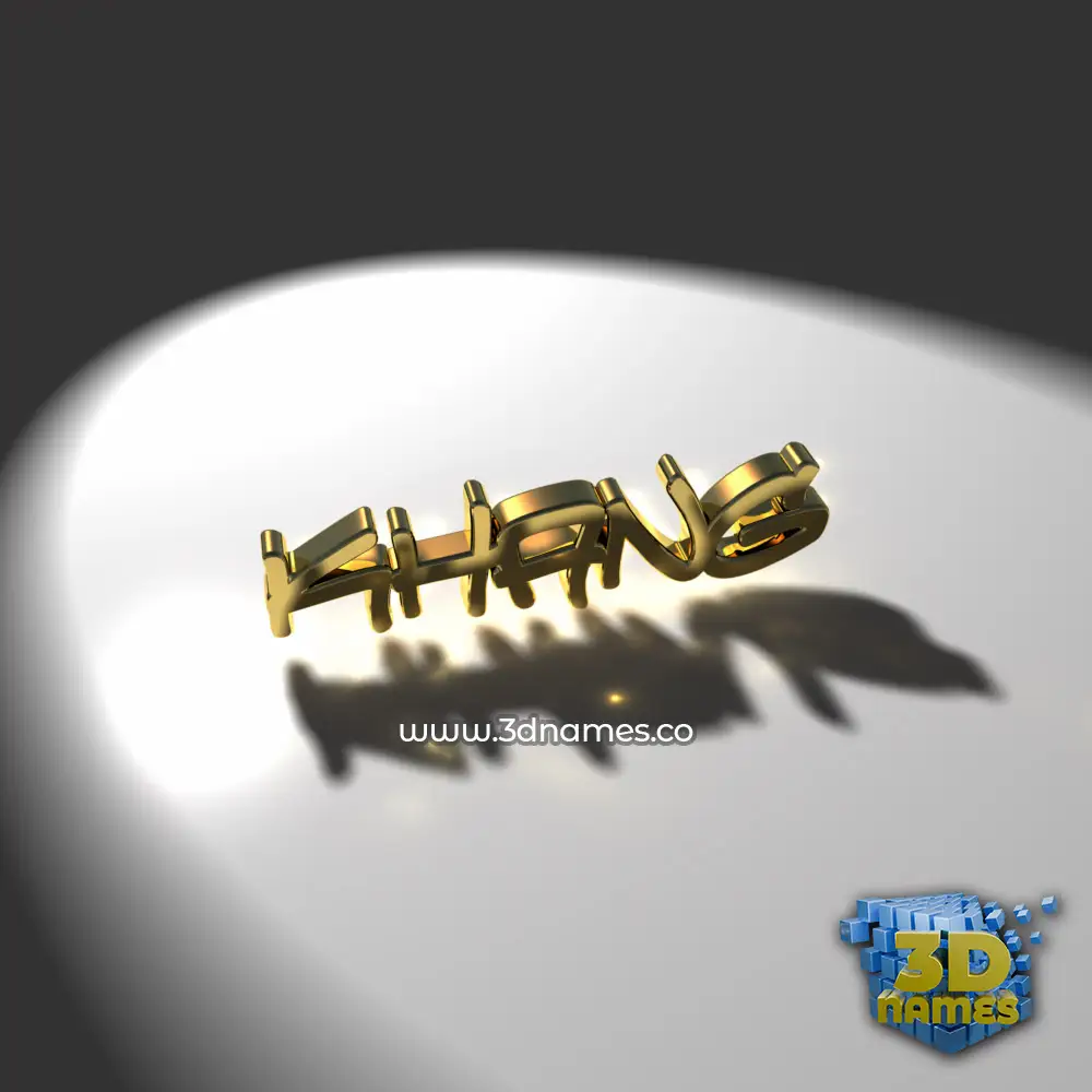 khang in Gold Shine style - 3D name wallpaper