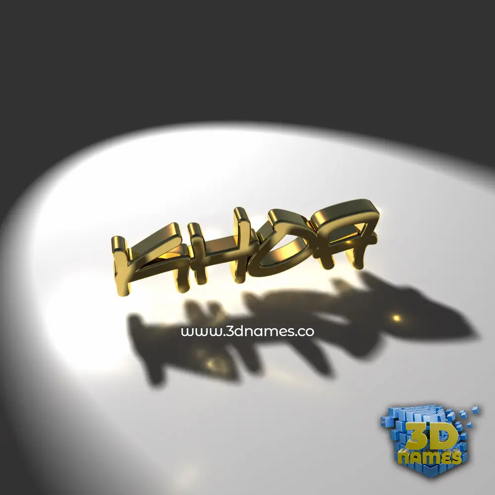 khoa in Gold Shine style - 3D name wallpaper