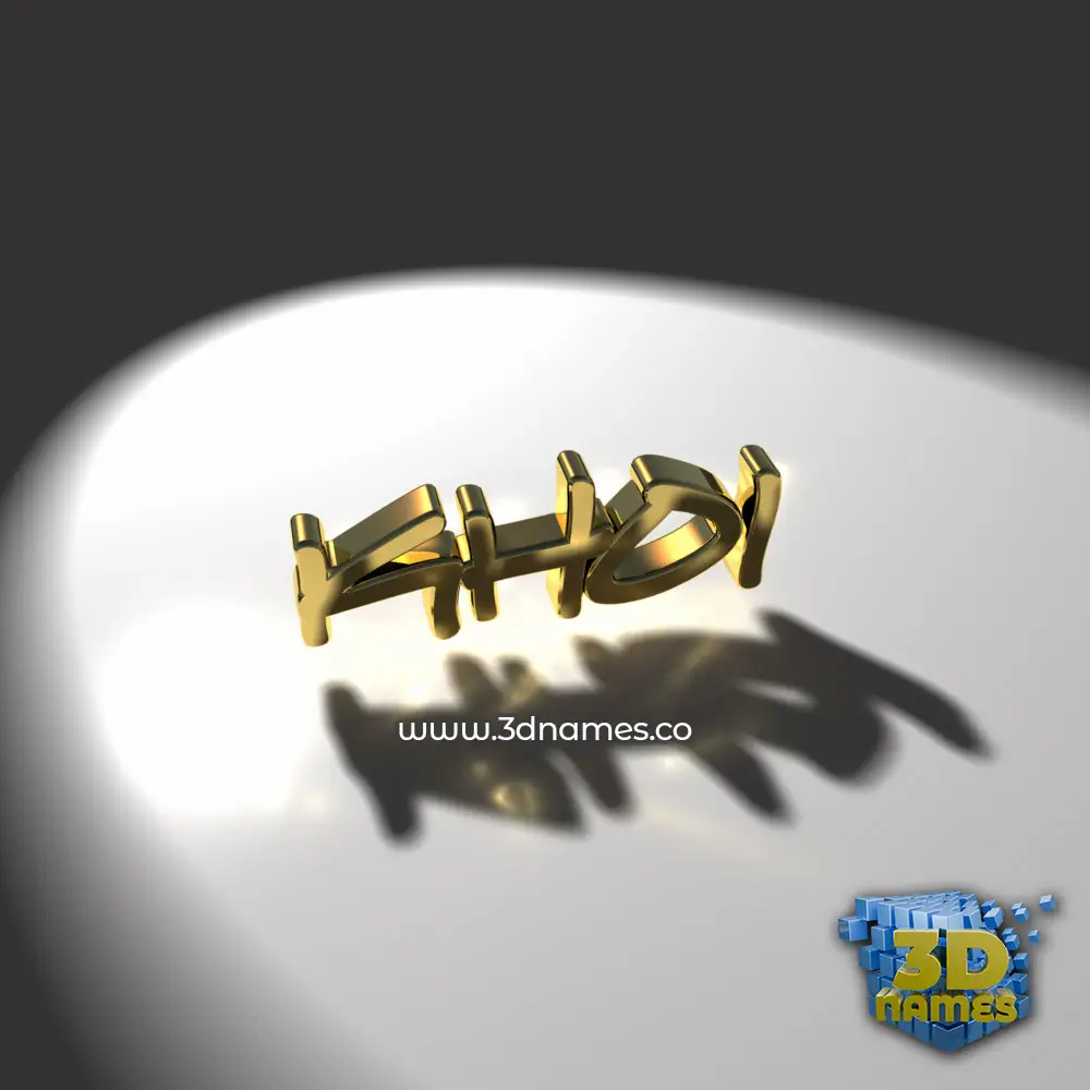 khoi in Gold Shine style - 3D name wallpaper