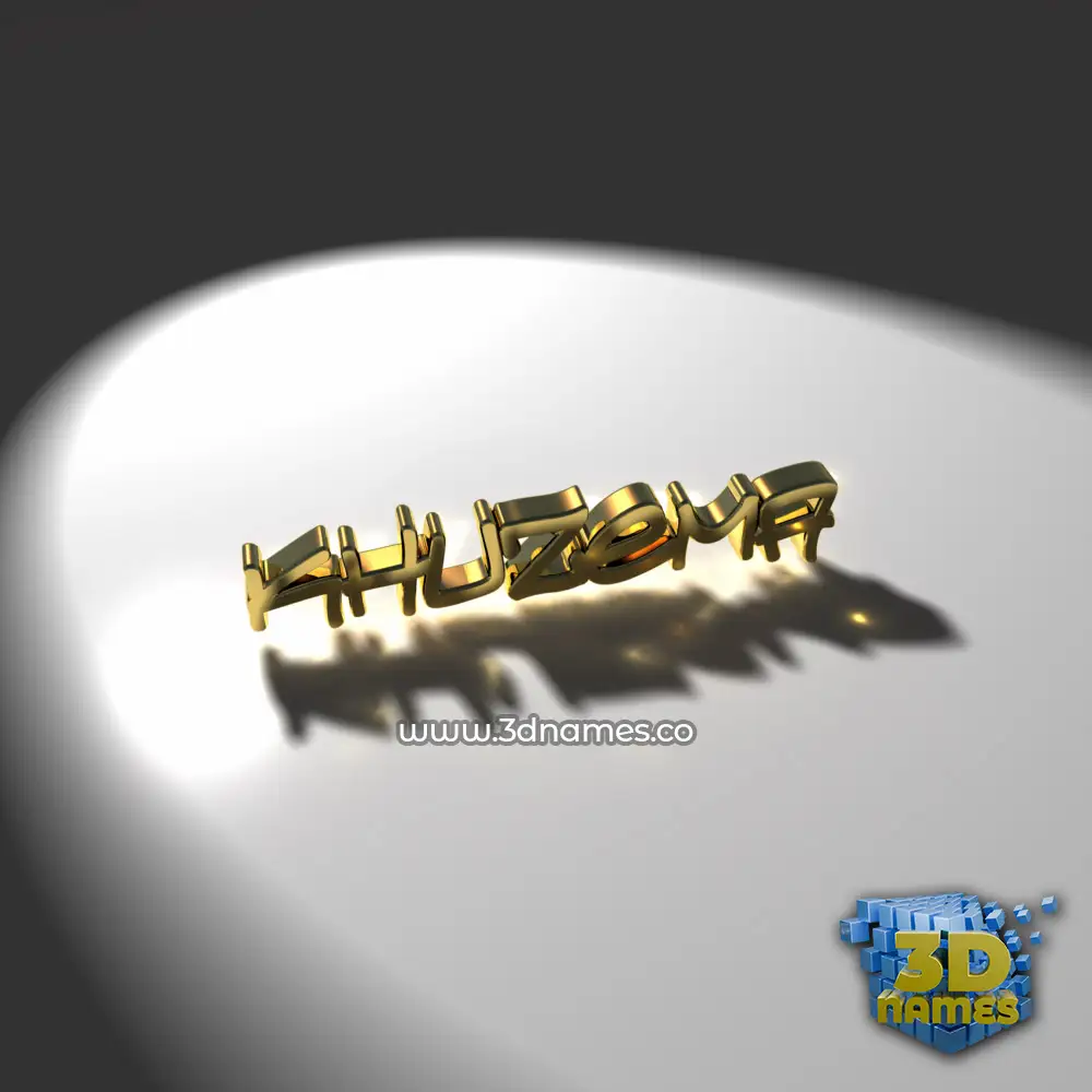 khuzema in Gold Shine style - 3D name wallpaper