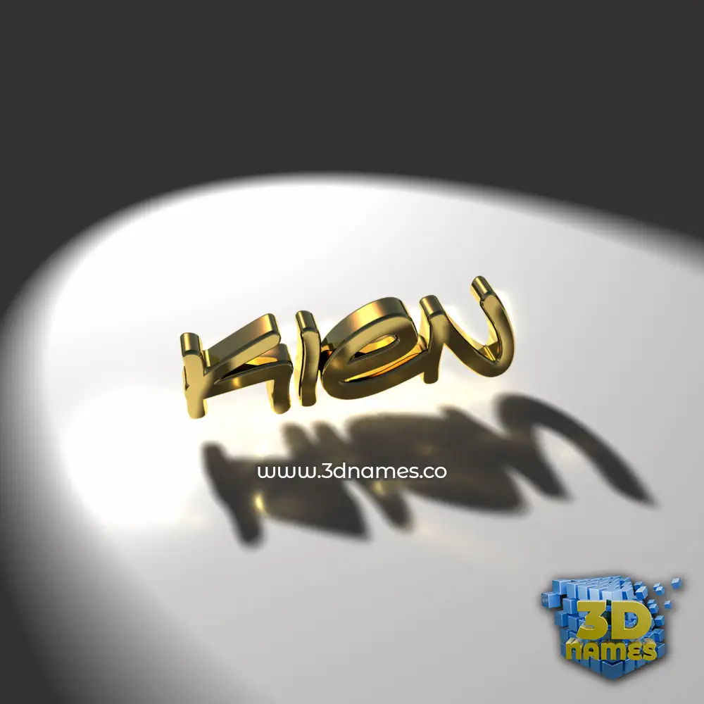 kien in Gold Shine style - 3D name wallpaper