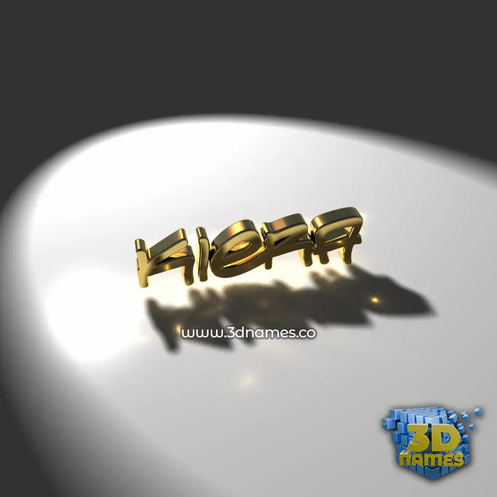 kiera in Gold Shine style - 3D name wallpaper
