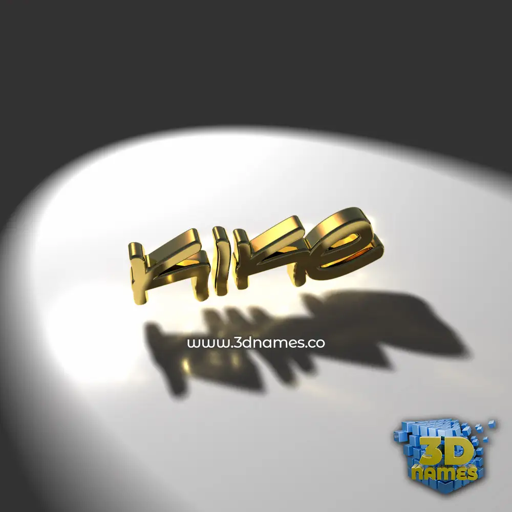 kike in Gold Shine style - 3D name wallpaper