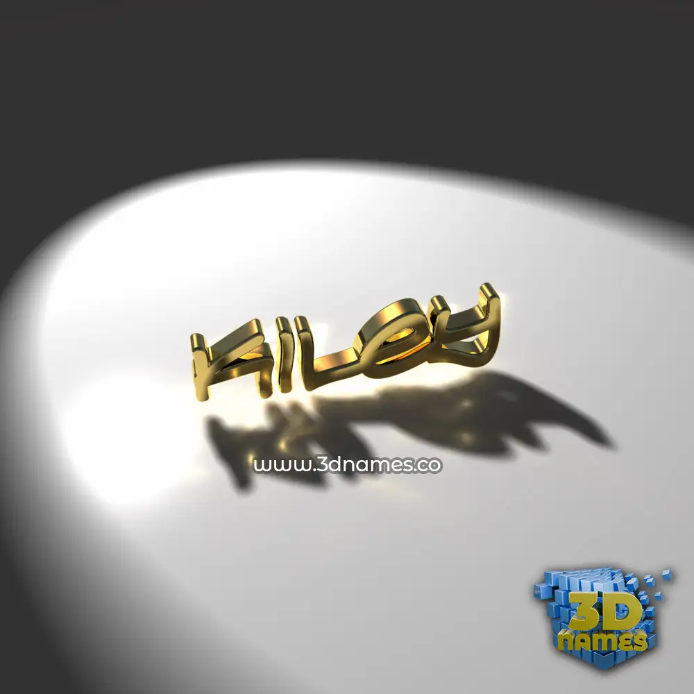 kiley in Gold Shine style - 3D name wallpaper