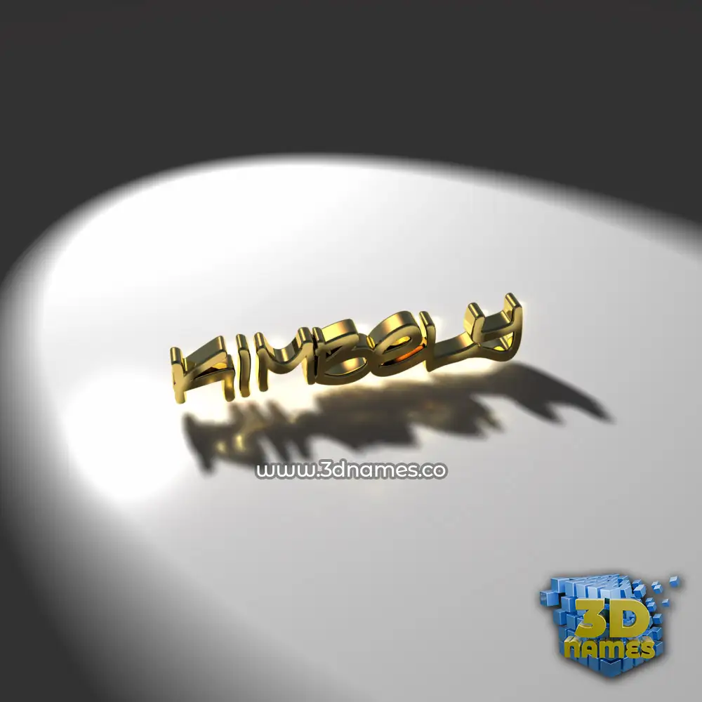 kimbely in Gold Shine style - 3D name wallpaper