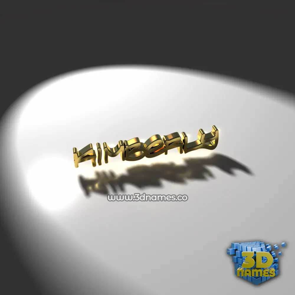 kimberly in Gold Shine style - 3D name wallpaper