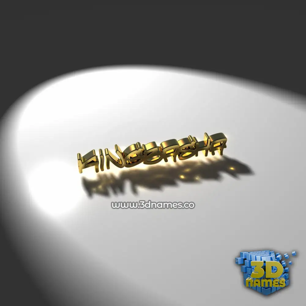 kingbasha in Gold Shine style - 3D name wallpaper