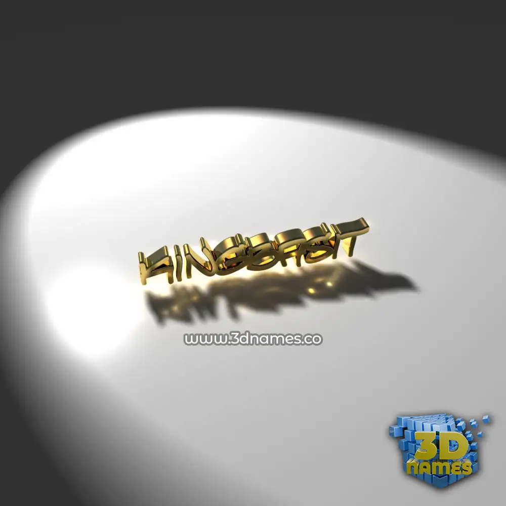 kingbasit in Gold Shine style - 3D name wallpaper