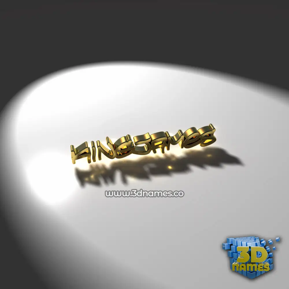 kingjames in Gold Shine style - 3D name wallpaper
