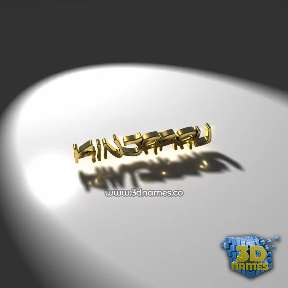 kinjarau in Gold Shine style - 3D name wallpaper