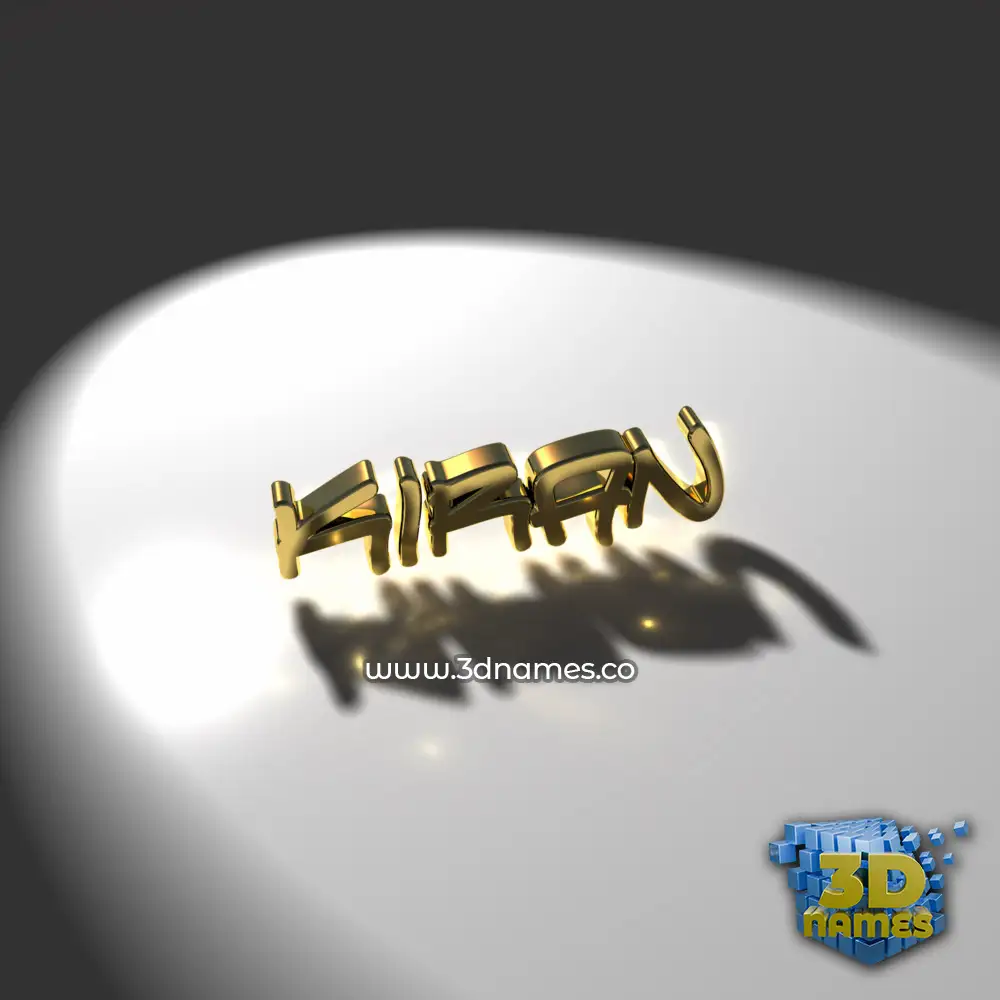 kiran in Gold Shine style - 3D name wallpaper