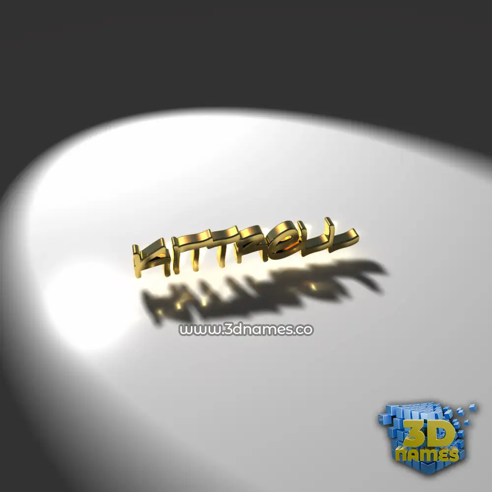 kittrell in Gold Shine style - 3D name wallpaper