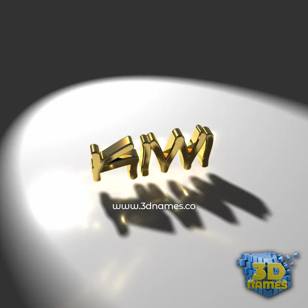 kiwi in Gold Shine style - 3D name wallpaper