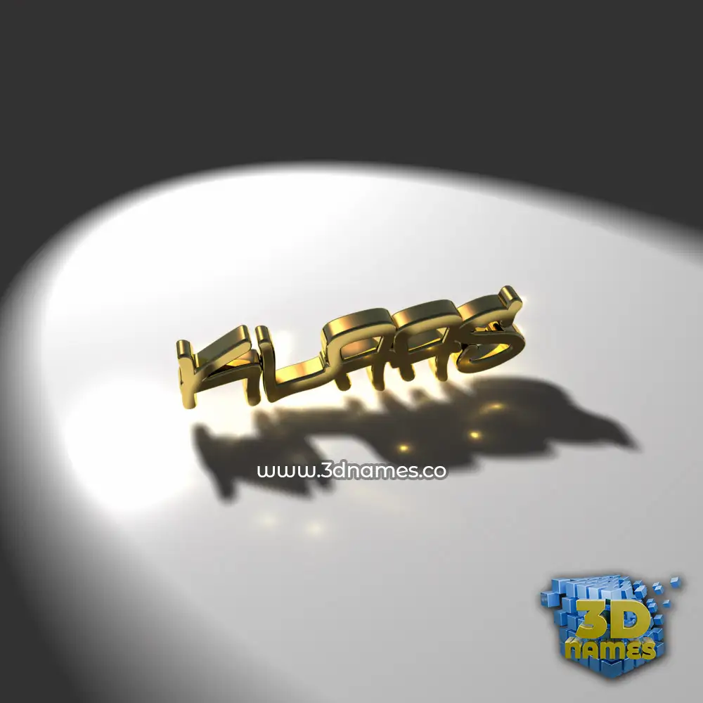 klaas in Gold Shine style - 3D name wallpaper