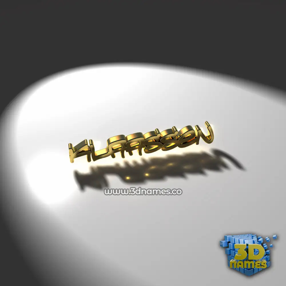 klaassen in Gold Shine style - 3D name wallpaper