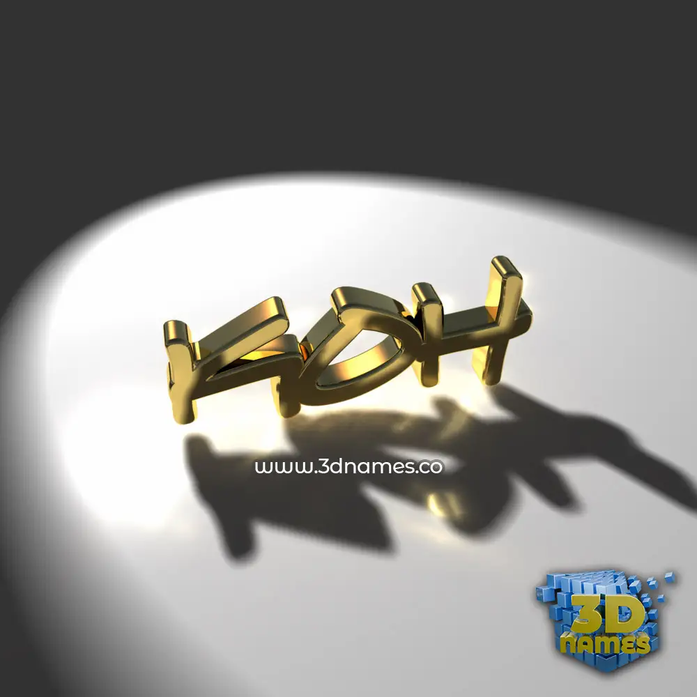 koh in Gold Shine style - 3D name wallpaper