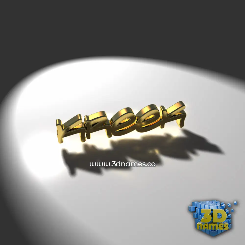 kreek in Gold Shine style - 3D name wallpaper