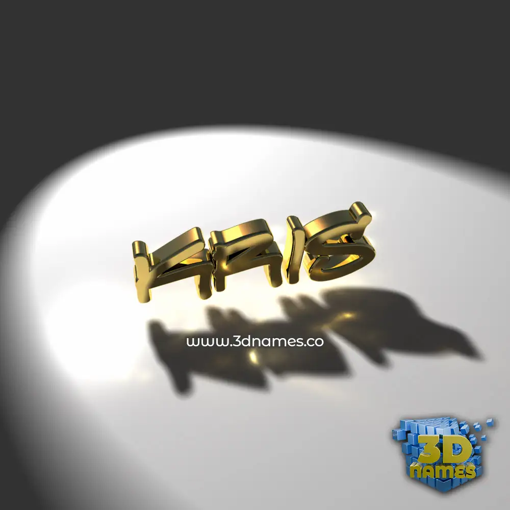 kris in Gold Shine style - 3D name wallpaper
