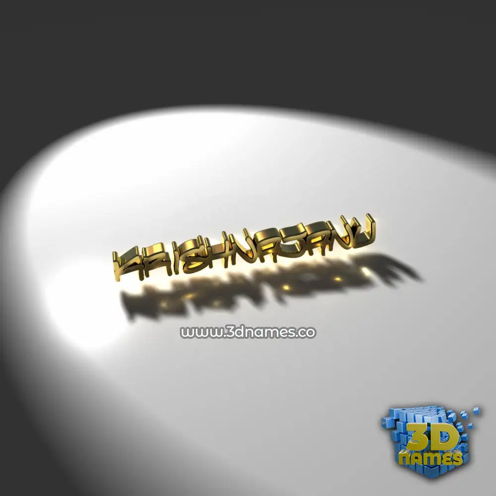 krishnajanu in Gold Shine style - 3D name wallpaper